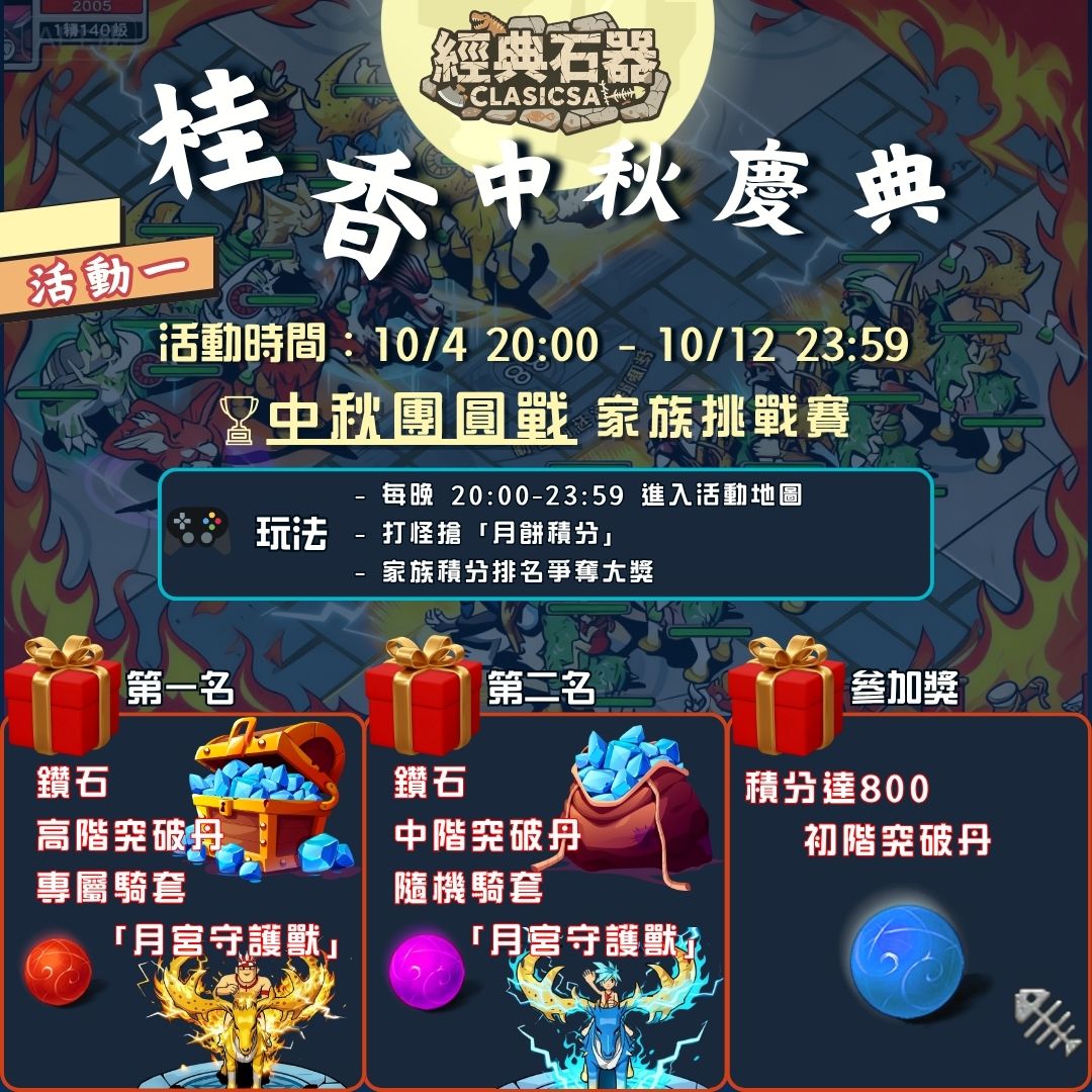 🎉 活動一｜中秋團圓戰（全服家族挑戰賽）